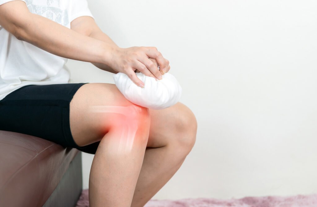 human leg osteoarthritis inflammation bone joints cold compress