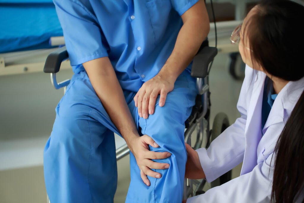 doctor is carefully examining patients body ensure correctness treatment doctors use stethoscopes listen patients body diagnose disease